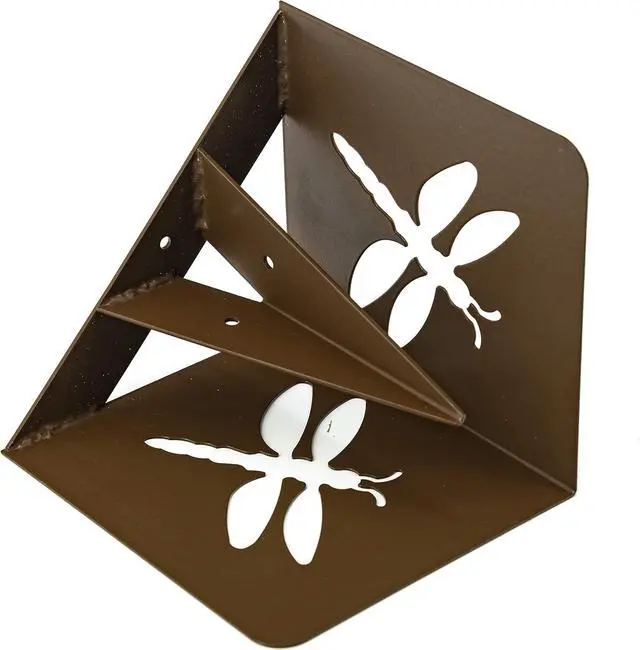 Alt view image 4 of 7 - Garden Bloom 11023BL Bloom Dragonfly Instabrace Garden Flower Raised Bed Corners, 9.5", Brown