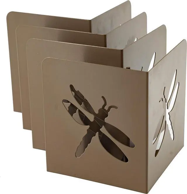 Alt view image 7 of 7 - Garden Bloom 11023BL Bloom Dragonfly Instabrace Garden Flower Raised Bed Corners, 9.5", Brown