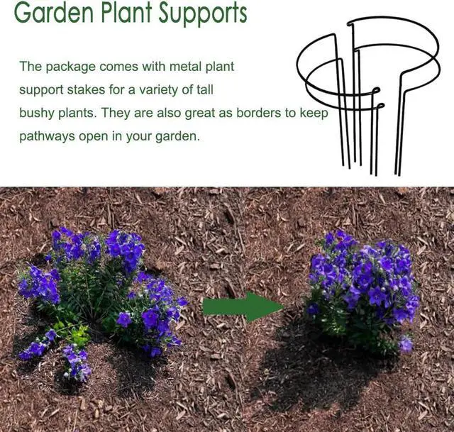 Alt view image 6 of 7 - FORTUNO 2 Pcs 2 Ft Round Raised Garden Bed Box Galvanized Metal Outdoor Flower Bed Steel Patio Ground Planter for Planting Vegetables and Herbs, Silver