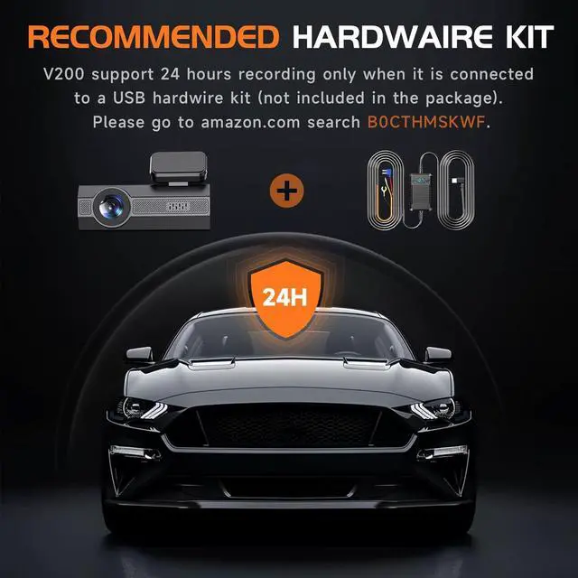 Alt view image 6 of 6 - 2.5K Car Dash Cam, VEEMENT Dash Camera for Cars, 1440P Car Dash Camera with APP, WiFi Dash Cams with WDR Night Vision, 24/7 Parking Monitor Dashcam, 160°Wide, G-Sensor, Mini Dash Cam