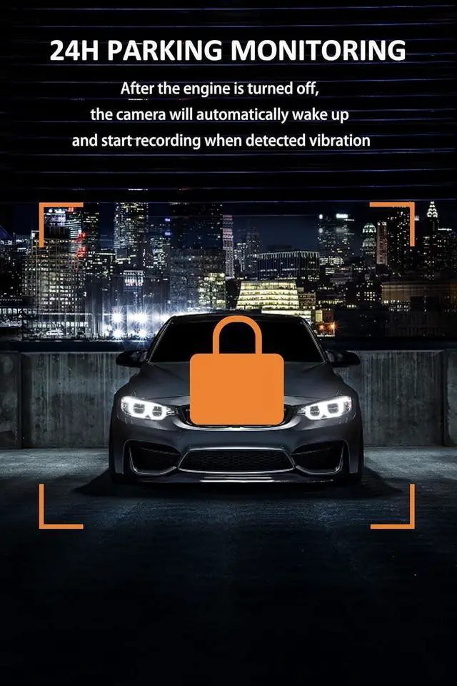 Alt view image 6 of 6 - Dual Dash Cam Front and Inside FHD 1080P Dash Camera for Cars Dashcams for Cars with Infrared Night Vision, Car Camera Driving Recorder 24H Park Monitor Motion Detection G-Sensor for Taxi Uber