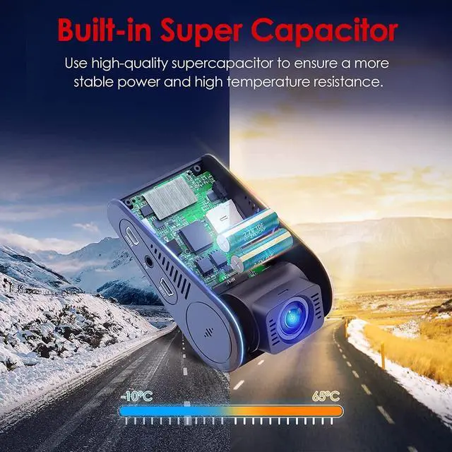 Alt view image 2 of 6 - VIOFO A129 Pro Duo 4K Dual Dash Cam 3840 x 2160P Ultra HD 4K Front and 1080P Rear Car WiFi Dash Camera 8MP Sensor GPS, Buffered Parking Mode, G-Sensor, Motion Detection, WDR, Loop Recording