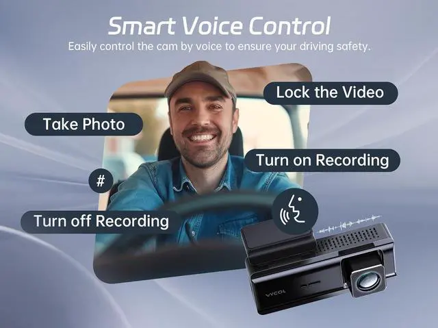 Alt view image 4 of 6 - Dash Cam 2.5K WiFi, Dash Camera for Cars with 32GB Card, Mini Dashcam Car Camera, WDR Night Vision,Voice Control, 24H Parking Mode, Support 128GB Max, Front Camera Only