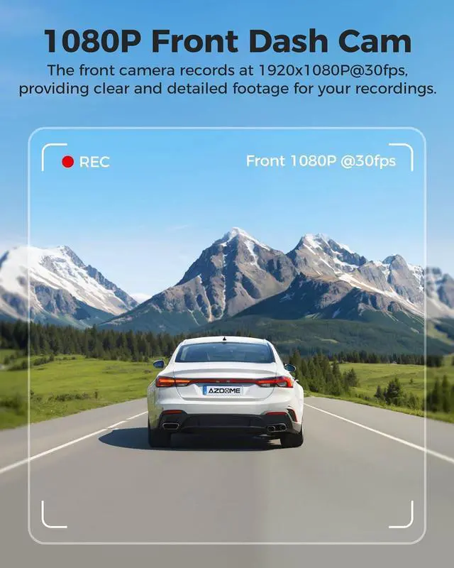 Alt view image 7 of 7 - Azdome M200 Mini Dash Cam WiFi Dashcam, 1080P Front Dash Camera for Cars, Hidden Car Camera with 24H Parking Mode G-Sensor Night Vision, AZDOME APP, Loop Recording, Support 128GB Max, Easy to Install