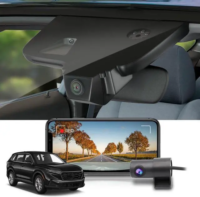 Main image of Fitcamx Front 4K+Rear 1080P Dash Cam Adapts for Honda CR-V 2023 2024 2025 Sport Touring EX EX-L Hybrid (Gen6), Integrated OEM Look, Dual Loop Recording, WiFi&APP, G-Sensor, Easy to Use, 128GB Card