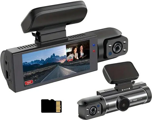 Main image of Dual Camera Dash Cam-Dash Cam Front and Rear for Cars,1080P and IR Night Vision,3.16IPS Screen,64GB TF Card,24/7 Parking Monitoring,Loop Recording & Wide Angle Lens