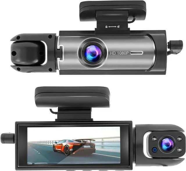 Main image of Dash Camera Front and Inside, 3.16inch Dash Cam 1080P, G Sensor HD Night Vision Loop Recording Wide Angle Car DVR (Front and Inside)