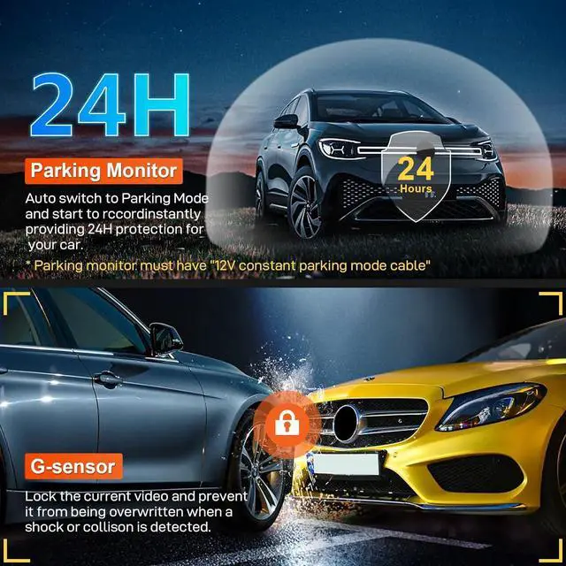 Alt view image 3 of 7 - 4K Dash Cam Custom fit for GMC Yukon, Yukon XL 2023 2024 2025 (Model A), SLE SLT AT4 Denali Ultimate, Integrated OEM Look, UHD 2160P Video, WiFi & App, G-Sensor, Easy to Install, 128GB Card