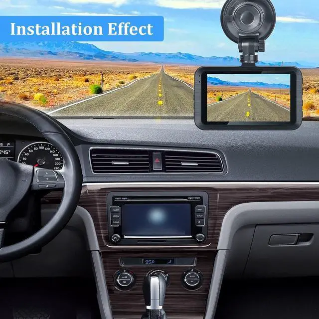 Alt view image 2 of 7 - Dual Dash Camera for Car - 3 Inch 1080P IPS Touchscreen Car Camera - G-Sensor/Loop Recording / 24H Parking Monitor / 150° Wide Angle/Night Vision/Exposure Compensation/Support TF Card
