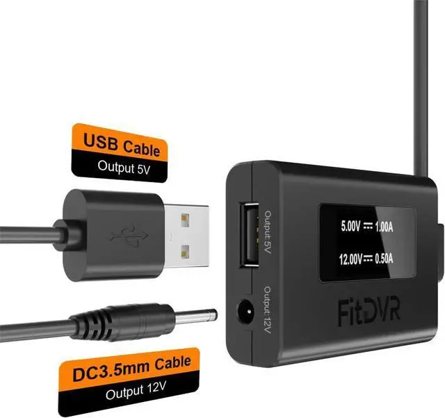 Alt view image 4 of 6 - Power Adapter (3-Pin) for Dash Cam, Radar, Dashcam Charger Cable for BMW and MINI, Connects to Rain Sensor, LED Display USB Power Source, Easy to Install, 5V 12V Output, D3-024