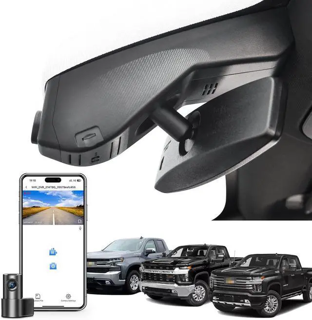 Main image of Front 4K & Rear 1080P Dash Cam for Chevy Silverado 1500 2019-2021, 1500 Limited 2022 and HD 2020-2023 (Model A), Model A & Model B have Same Models Years but Vehicle Sensor Cover Are Different