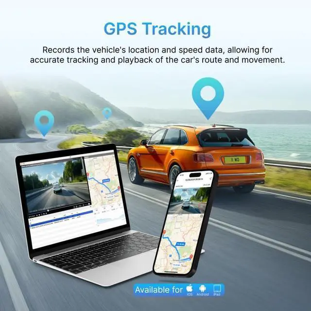 Alt view image 4 of 7 - Miofive Smart Dash Cam, 2160P UHD Dash Camera for Cars, Mini S Car Camera with Wi-Fi, GPS, WDR, Night Vision, G-Sensor, App, Loop Recording, Parking Monitor, Time-Lapse