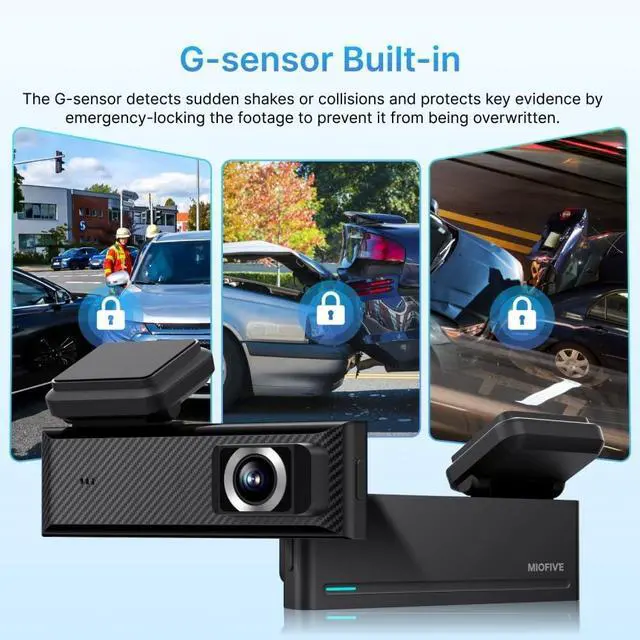 Alt view image 6 of 7 - Miofive Smart Dash Cam, 2160P UHD Dash Camera for Cars, Mini S Car Camera with Wi-Fi, GPS, WDR, Night Vision, G-Sensor, App, Loop Recording, Parking Monitor, Time-Lapse