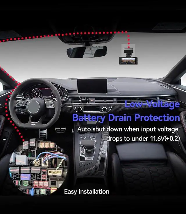 Alt view image 5 of 5 - REDTIGER F7N Dash Cam Hardwire Kit, 21.3ft USB C Port Hard Wire Kit for Dashcam,Converts 12V-24V to 5V/2.5A Low Voltage Protection
