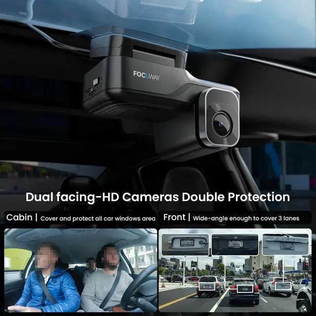 Alt view image 5 of 7 - Dash Cam Front Inside, 4G LTE Security Cam for Car, Remote Live-View, Instant Alert via App, Cloud, IR Night Vision, No Screen, Dual FHD Dash Camera, 24/7 Parking Mode, GPS, OBD Cable Includes (L7)