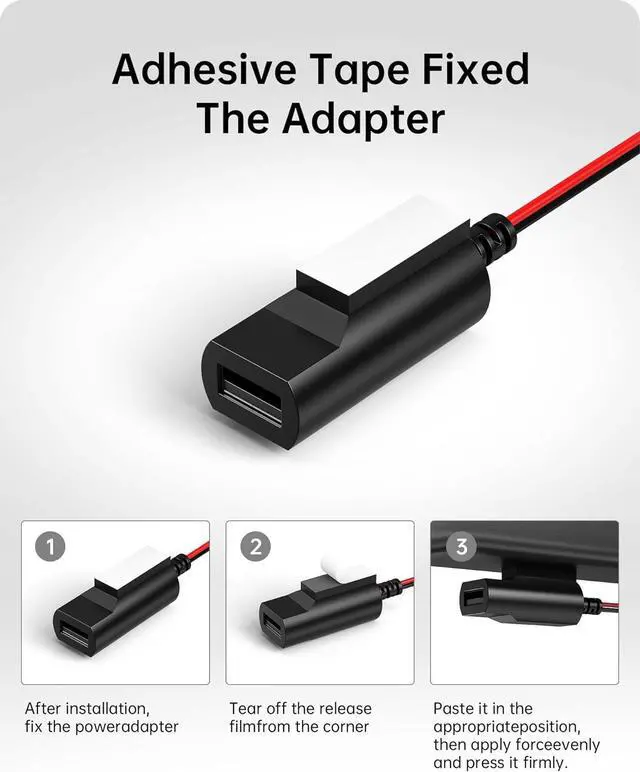Alt view image 6 of 7 - Dash Cam Power Adapter 10 PIN Type B for Toyota, Lexus, Subaru Models - Rearview Mirror Compatible With 3 USB Cable