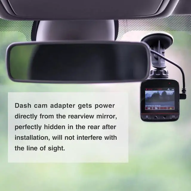 Alt view image 7 of 7 - Universal Dash Cam Power Adapter, Dashcam Power Adapter Compatible with All Models, Dual DC Buck Module 12V/24V to 5V, Dash Cam Mirrior Camera Wire Kit, Quick Installation, Plug and Play