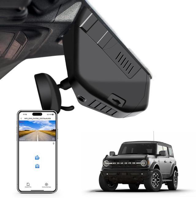 Main image of 4K Dash Cam Fit for Ford Bronco 2021 2022 2023 2024, Does Not Fit 2025 Bronco, Does Not Fit Ford Bronco Sport, WiFi & App, 64GB Card