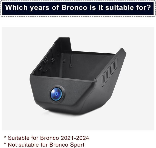 Alt view image 2 of 7 - 4K Dash Cam Fit for Ford Bronco 2021 2022 2023 2024, Does Not Fit 2025 Bronco, Does Not Fit Ford Bronco Sport, WiFi & App, 64GB Card