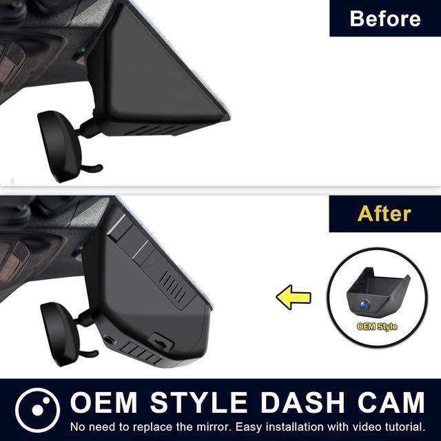 Alt view image 4 of 7 - 4K Dash Cam Fit for Ford Bronco 2021 2022 2023 2024, Does Not Fit 2025 Bronco, Does Not Fit Ford Bronco Sport, WiFi & App, 64GB Card