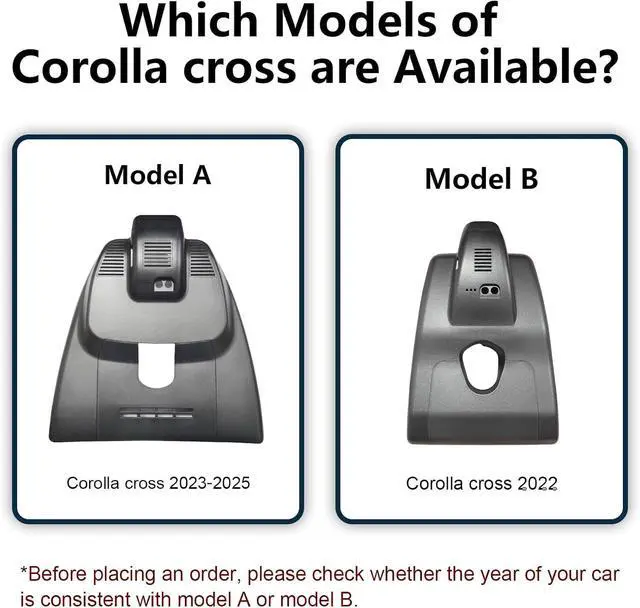 Alt view image 2 of 6 - Front 4K & Rear 1080P Dash Cam Custom fit for Toyota Corolla Cross & Corolla Cross Hybrid 2023 2024 2025 (Model A),LE L XLE,OEM Factory Look,2160P UHD Video,Built-in WiFi & APP,128GB Card