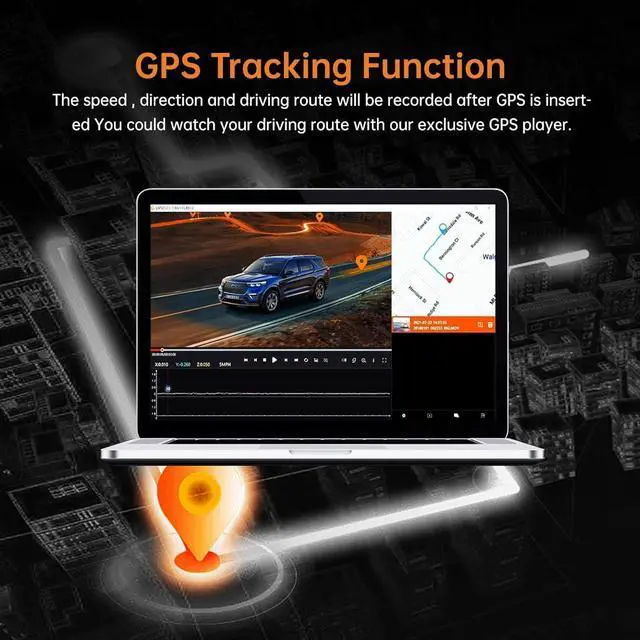 Alt view image 4 of 7 - 5K Mirror Dash Cam with 60fps WDR Backup Camera,12" Rear View Mirror Camera for Car & Trucks, Front and Rear Dual Dash Camera 4K 2160P, Night Vision, Parking Assist, Included 64GB Card & GPS