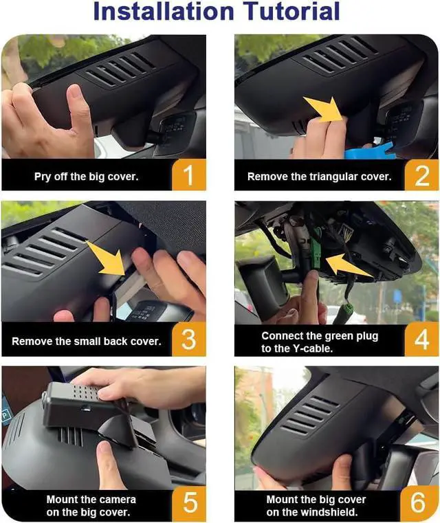 Alt view image 6 of 7 - Fitcamx 4K Dash Cam Suitable for Volvo XC40 & XC40 Recharge B4 B5 T4 T5 P8 (Model B), Integrated OEM Look, Ultra HD 2160P Video, Loop Recording, Built-in WiFi & APP, G-Sensor, Plug&Play, 64GB Card