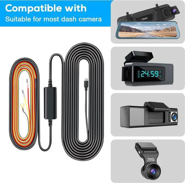 Alt view image 5 of 6 - Type C Dashcam Hardwire Kit for A4 Dual Front and Rear, Hardwire Kit Fuse for Dash Camera with Fuse Taps and Installation Tools, Low Voltage Protection for Dash Cam 11.5ft
