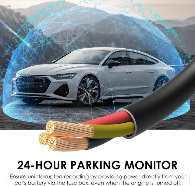 Alt view image 6 of 6 - Pelsee Dash Cam Hardwire Kit, Type-C Full Set Hard Wire Kit Fuse, 12V-24V to 5V Dash Camera Car Charger Cable Kit, Low Voltage Protection, LED Indicator, Double-4 Fuse Cable and Installation Tool