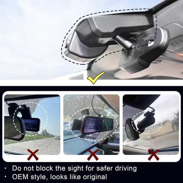 Alt view image 5 of 7 - 4K Dash Cam Custom fit for GMC Yukon, Yukon XL 2015 2016 2017 2018 2019 2020(Model D), Model D & Model C Have Same Models Years but Vehicle Sensor Cover are Different