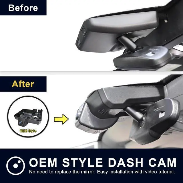 Alt view image 7 of 7 - 4K Dash Cam Custom fit for GMC Yukon, Yukon XL 2015 2016 2017 2018 2019 2020(Model D), Model D & Model C Have Same Models Years but Vehicle Sensor Cover are Different