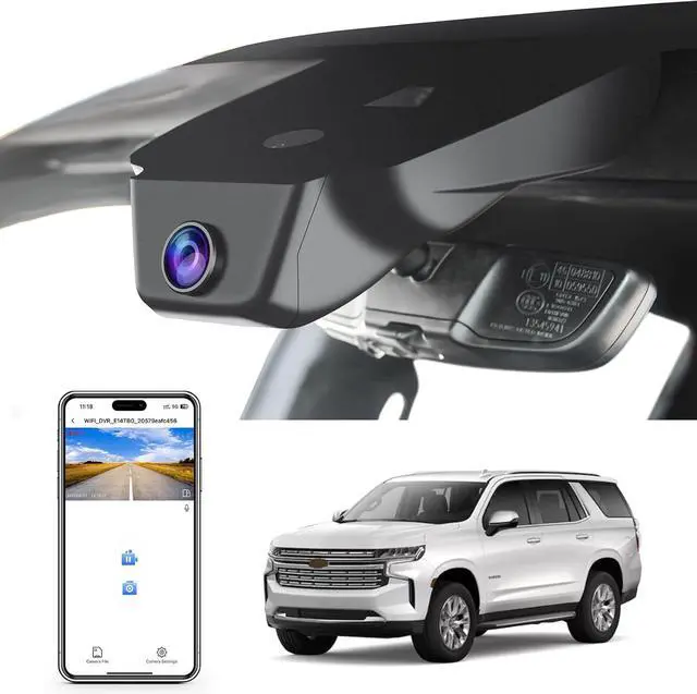 Main image of 4K Dash Cam Custom fit for Chevy Suburban/Tahoe 2023-2025 (Model A), LS LT RET Z71 Premier High Country, Integrated OEM Look, UHD 2160P Video, WiFi & App, G-Sensor, 128GB Card