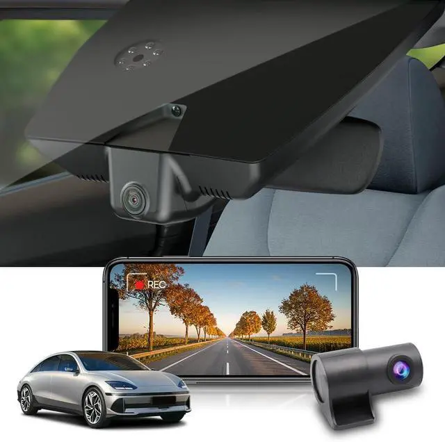 Main image of Fitcamx Front 4K+Rear 1080P Dash Cam Adapts for Hyundai IONIQ 6 2023 2024 2025 Limited SEL (Has Auto-Dimming), OEM Style, Dual HD Video, WiFi & APP, Loop Recording, G-Sensor, Easy to Use, 128GB Card