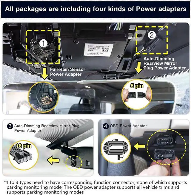 Alt view image 2 of 7 - Front 4K & Rear 1080p Dash Cam Custom fit for Ford Expedtion/Expedtion MAX 2018-2025, XLT Limited Timberline King Ranch Platinum, Integrated OEM Look, UHD 2160P Video, App & WiFi, 128GB Card