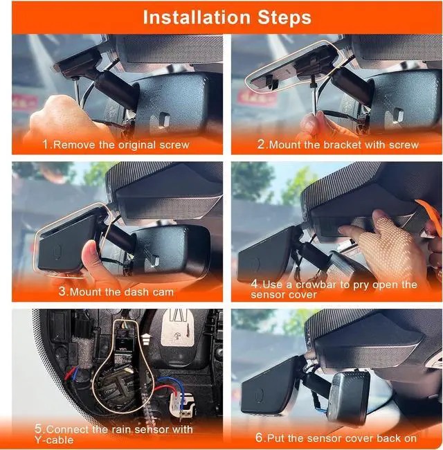 Alt view image 7 of 7 - Front 4K & Rear 1080p Dash Cam Custom fit for Ford Expedtion/Expedtion MAX 2018-2025, XLT Limited Timberline King Ranch Platinum, Integrated OEM Look, UHD 2160P Video, App & WiFi, 128GB Card