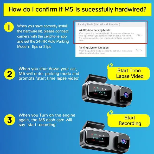 Alt view image 6 of 6 - Type C Hardwire Kit for Anyski 3 Channel Dash Cam M5, Hardwire Kit Fuse for Dash Camera with Fuse Taps and Installation Tools, Low Voltage Protection for Dash Cam 11.5ft