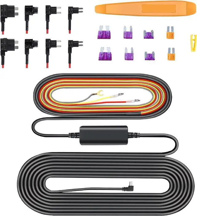 Main image of Mini USB Dash Cam Hardwire Kit for Q3, Hardwire Kit Fuse for Dash Camera with Fuse Taps and Installation Tools, Low Voltage Protection for Dash Cam 11.5ft