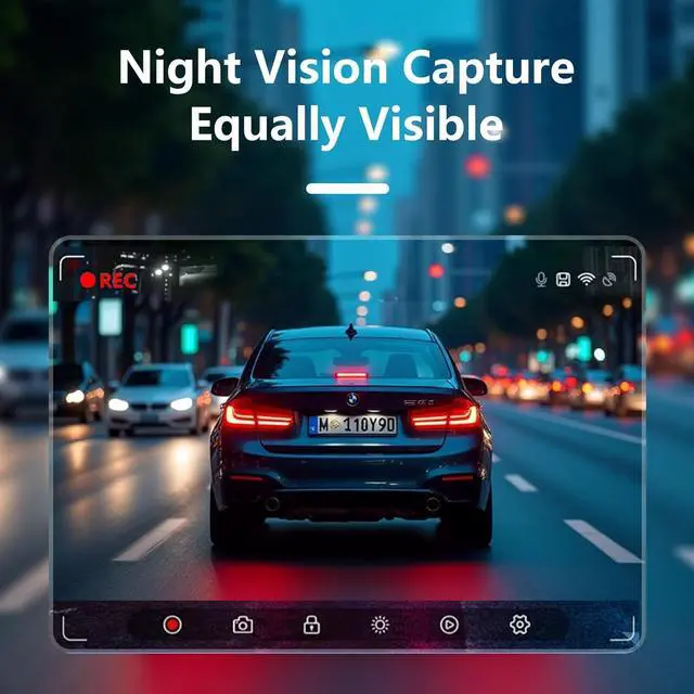 Alt view image 4 of 7 - Dash Cam Front and Rear, 3.69 IPS Display Car Camera, 4K UHD +1080P Dual Dash, 64GB SD Card, Wi-Fi & App Control, Built-in GPS, Night Vision, 24H Parking Mode, Loop RecordingG-Sensor