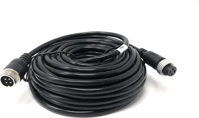 Main image of Vehicle Dash Cam 4pin Video Extension Cord, 30ft - with Aeronautic Adapter for Backup Camera and AI Video Systems - Car Accessories - Compatible with RVs, Cars, Trucks, and Wireless Dash Cams