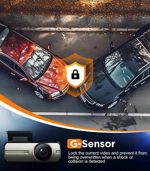 Alt view image 5 of 7 - Dash Cam Front, WiFi FHD 1080P Car Camera with 32G SD Card, Mini Dash cam for Cars with Night Vision, WDR, 160° Wide Angle, Loop Recording, G-Sensor, APP, 24 Hours Parking Mode Supports