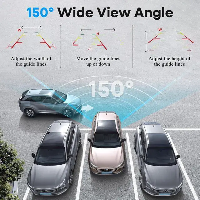 Alt view image 5 of 7 - Backup Camera Easy Setup Plug-Play: HD 1080P No-Delay Waterproof - Clear Night Vision Rear View Camera with Monitor for Car Truck SUV - LK3