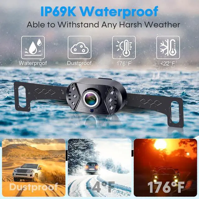 Alt view image 3 of 7 - Backup Camera Easy Setup Plug-Play: HD 1080P No-Delay Waterproof - Clear Night Vision Rear View Camera with Monitor for Car Truck SUV - LK3