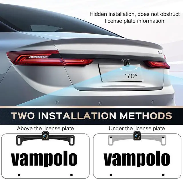 Alt view image 5 of 7 - Backup Camera, License Plate Backup Camera for car,AHD 1080P Metal 170 Degree Wide Angle Rearview Reversing Camera,Reverse Rear View Camera for Car Vehicle SUV RV [HD/AHD]