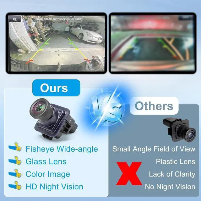 Alt view image 4 of 7 - F150 Backup Camera Rear View Parking Assist Camera Compatible with Ford F150 2010-2014 Mustang 2015-2020 Lincoln MKC 2015-2019 Replace EL3T-19G490-AA EL3Z-19G490-D BL3Z-19G490-B