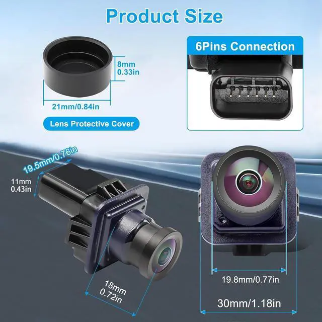 Alt view image 7 of 7 - F150 Backup Camera Rear View Parking Assist Camera Compatible with Ford F150 2010-2014 Mustang 2015-2020 Lincoln MKC 2015-2019 Replace EL3T-19G490-AA EL3Z-19G490-D BL3Z-19G490-B