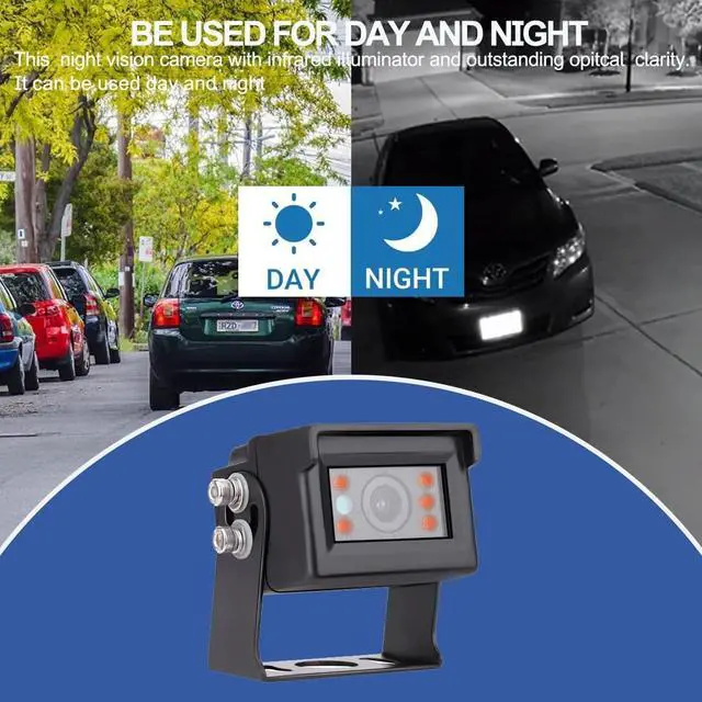 Alt view image 6 of 7 - 7" 1080P AHD Wired Reverse Rear View Backup Camera System,Guide line,IP69K No Water Leakage Camera, Night Vision, Vibration-Proof 10G for Tractor/Truck/Excavator/Caravan/Skid Steer/Heavy Equipment