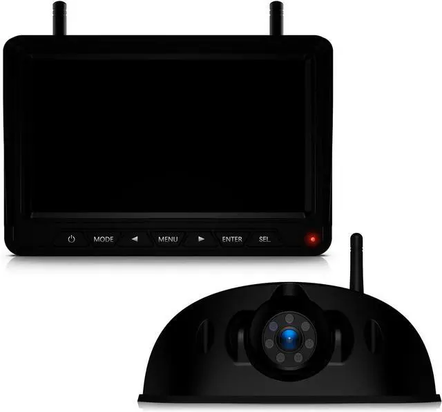 Main image of Fookoo HD 1080P 7" Wireless RV Backup Camera System for Furrion Pre-Wired RV Truck Camper, 7" IPS DVR Monitor & Rear View Camera, IR Night Vision IP69 Waterproof DIY Parking Lines - DW7Y5