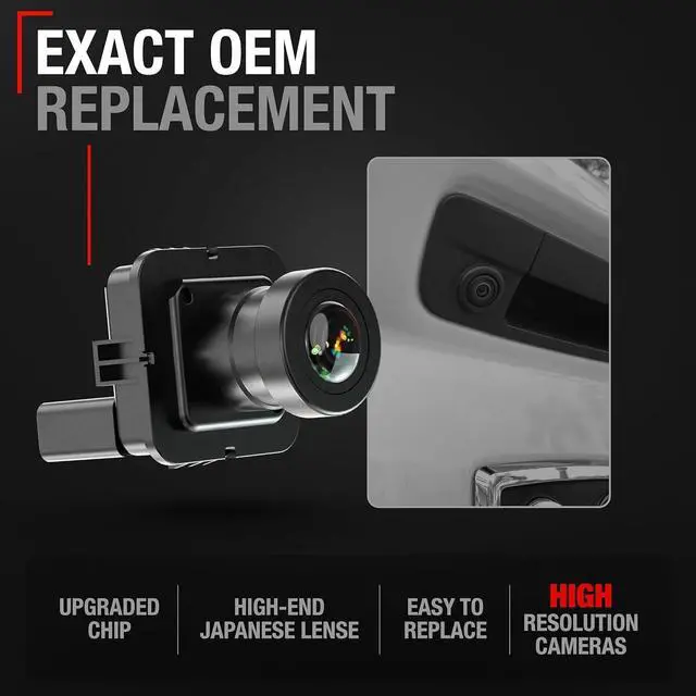 Alt view image 2 of 6 - Rear View Backup Camera - Compatible with 2012-2014 Ford F150, SVT Raptor, Lincoln Mark LT - Reverse Park Assist Camera Replacement - OEM EL3Z-19G490-D, CL3Z-19G490-B, CL3Z-19G490-C, CL3Z-19G490-D