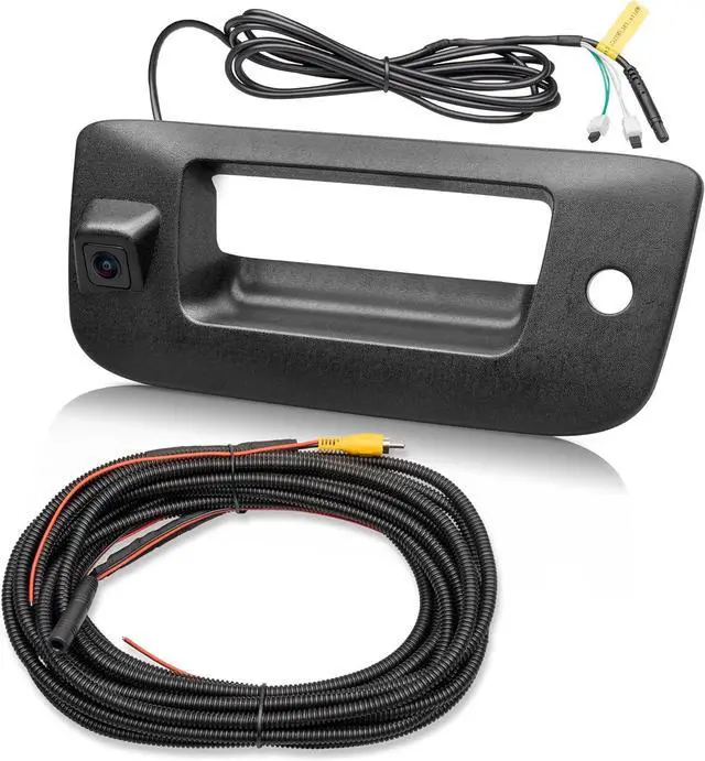Main image of RED WOLF Tailgate Handle Reverse Backup Camera Fit for 2007-2014 Chevrolet Silverado GMC Sierra 1500 2500 HD IP68 Waterproof 150° View Angle Rear View Camera with Key Hole Replaces OE Number 22755305