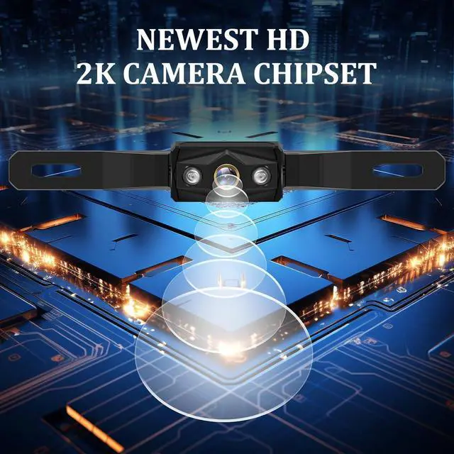 Alt view image 5 of 7 - Backup Camera for Truck 7 Inch HD 2K Front Rear View Monitor kit Auto Color Image Night Vision, IP69 Waterproof DIY Grid Lines for Car/RV/Tractor/Semi-Trailers/Pickup H7